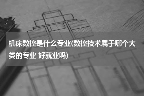 机床数控是什么专业(数控技术属于哪个大类的专业 好就业吗)