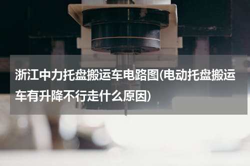 浙江中力托盘搬运车电路图(电动托盘搬运车有升降不行走什么原因)