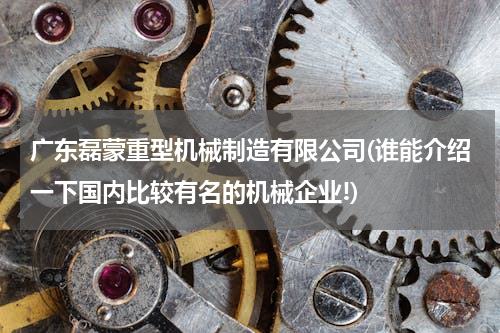 广东磊蒙重型机械制造有限公司(谁能介绍一下国内比较有名的机械企业!)