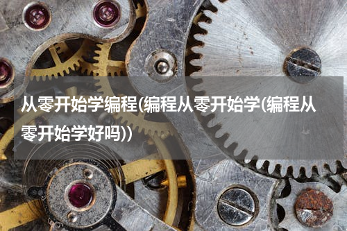从零开始学编程(编程从零开始学(编程从零开始学好吗))