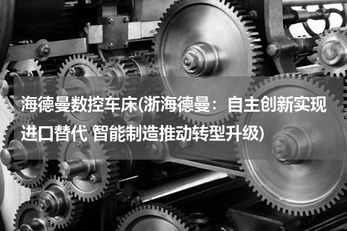 海德曼数控车床(浙海德曼：自主创新实现进口替代 智能制造推动转型升级)